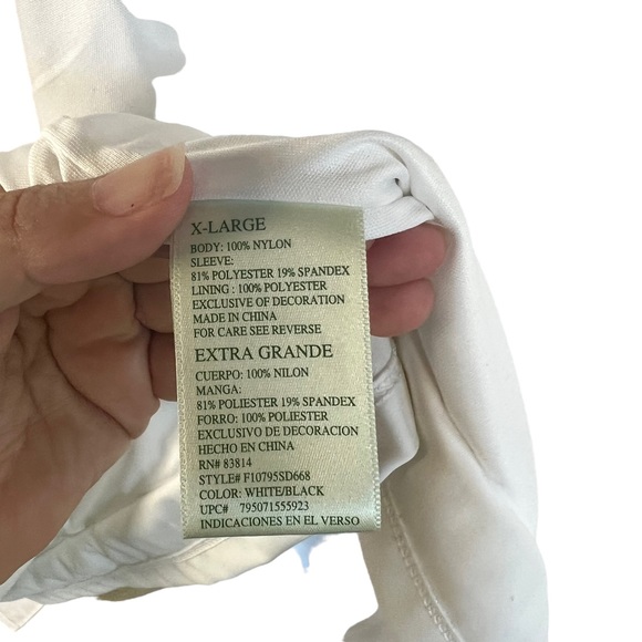 Tangerine white women’s lightweight full zip workout warmup jacket SZ XL - Picture 9 of 13